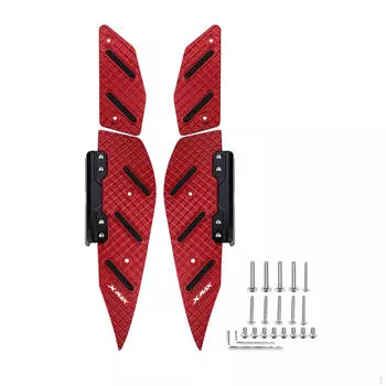 Половицы Подножки Мужской Прочное нескользящее крепление для подкладки Простота установки Коврик Педальная пластина, подножки Red