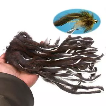 Половина 1/2 полосок Zonker 2 мм ~ 3 мм для связывания мух сосновой белки Micro Zonker мягкие полоски 2 мм натурального цвета