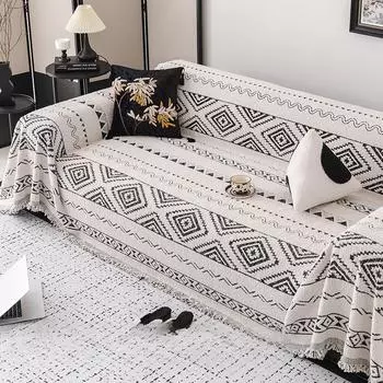 Половина бархата-богемный чехол для дивана-полотенца, простой тканевый чехол для дивана на осень-зиму, ретро, «все включено», чехол для дивана в этническом стиле 180*130cm