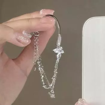 Половина браслета, половина браслета, женский простой браслет с легкой инкрустацией из циркония в виде бабочки.