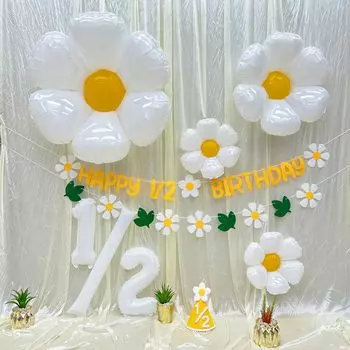 Половина дня рождения Половина дня рождения Украшение Воздушный шар Цветок Половина дня рождения Девочки Мальчики Воздушный шар,