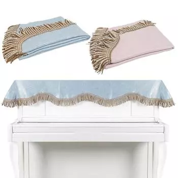 Половина крышки Pleuche Tassel 88 Клавиатуры Вертикальное электрическое пианино Пылезащитный чехол Водонепроницаемая защитная сумка розовый