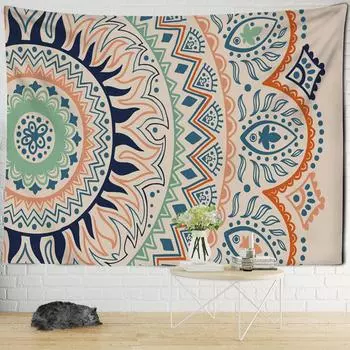 Половина мандалы простой настенный гобелен в стиле бохо эстетическая комната искусство психоделическое колдовство хиппи домашний декор 95x70cm