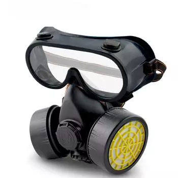 Половина противогаза Респиратор Органический пар Химическая защита от пыли Краска Промышленные двойные фильтры Защитная маска Очки