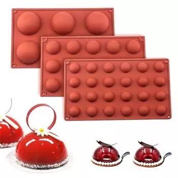 Половина сферы шоколадный десерт форма силиконовая форма для декора торта DIY кухонный инструмент 2