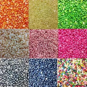 Половина жемчуга акриловые жемчужные бусины для ногтей DIY ремесло изготовление браслета ожерелья 6mm жемчужный