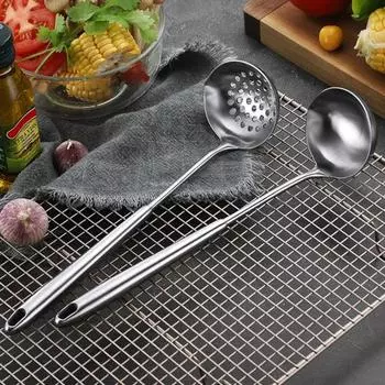 Половник для супа, противоскользящая эргономичная нержавеющая сталь 304, специальная трудозатратная сервировочная ложка для супа, кухонный инструмент