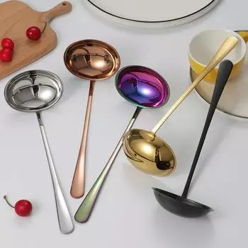 Половник из нержавеющей стали, сервировочная ложка, ложка для соуса, корпус, бытовая ложка для зачерпывания каши, суповая ложка, горячая кастрюля, обычная ложка