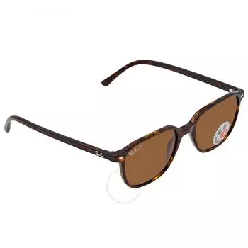 Поляризационные коричневые квадратные солнцезащитные очки унисекс Ray Ban Leonard RB2193 902 57 51