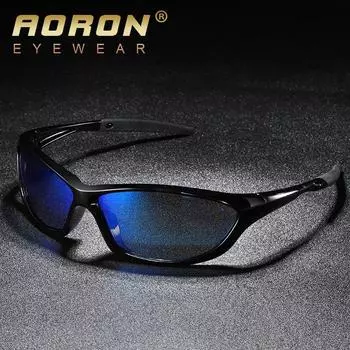 Поляризационные солнцезащитные очки AORON с цветной пленкой, брендовый дизайн, спортивные велосипедные очки UV400, очки для вождения