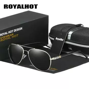 Поляризованное зеркало-лягушка RoyalHot для мужчин и женщин, модные солнцезащитные очки для вождения на открытом воздухе