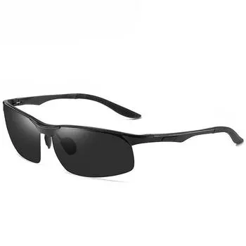 Поляризованные алюминиево-магниевые велосипедные солнцезащитные очки. Цветные очки. Полурамные велосипедные очки. Спортивные солнцезащитные очки для вождения. Очки ночного видения.
