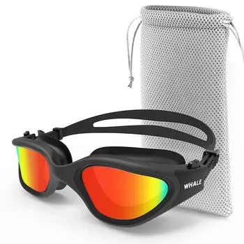 Поляризованные очки для плавания для взрослых, противотуманные линзы с защитой от ультрафиолета, мужские и женские водонепроницаемые регулируемые силиконовые очки для плавания для взрослых