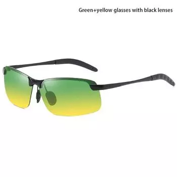 Поляризованные полихромные солнцезащитные очки днем и ночью для вождения на рыбалке с ночным видением