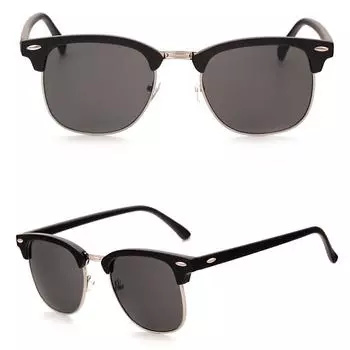 Поляризованные полуоправы винтажные рисовые ногти высокого качества унисекс солнцезащитные очки мужские и женские очки UV400 очки уникальные