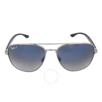 Поляризованные синие солнцезащитные очки унисекс с градиентом Ray Ban RB3683 004 78 56
