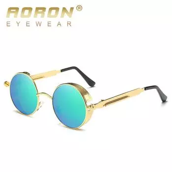 Поляризованные солнцезащитные очки AORON, модные классические солнцезащитные очки с круглыми линзами, аксессуары для очков для мужчин и женщин