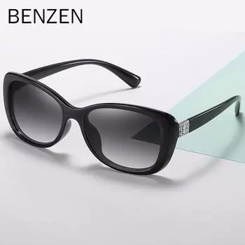Поляризованные солнцезащитные очки BENZEN для женщин, элегантные солнцезащитные очки, женские винтажные женские очки с защитой от ультрафиолета, 6737B чёрный