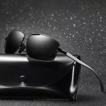 Поляризованные солнцезащитные очки для мужчин и женщин, классические прямоугольные солнцезащитные очки с двойным лучом, роскошный брендовый дизайн, солнцезащитные очки для вождения, UV400
