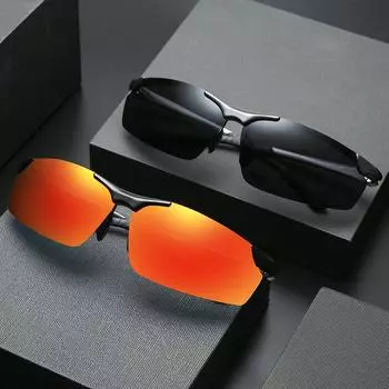 Поляризованные солнцезащитные очки для мужчин. Новые красочные модные мужские солнцезащитные очки из алюминия и магния для занятий спортом на открытом воздухе, езды на велосипеде и вождения.