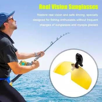 Поляризованные солнцезащитные очки-клипсы для мужчин и женщин, без оправы, откидные, цельные, защитные линзы, очки с защитой от ультрафиолета для рыбалки, велоспорта, вождения, бега, скалолазания