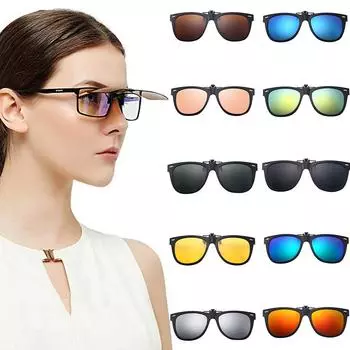 Поляризованные солнцезащитные очки-клипсы с антибликовым покрытием, очки для вождения для очков