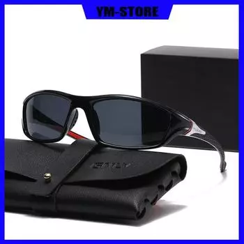 Поляризованные солнцезащитные очки ночного видения Спортивные поляризационные солнцезащитные очки Мужские уличные велосипедные очки Женские солнцезащитные очки + футляр