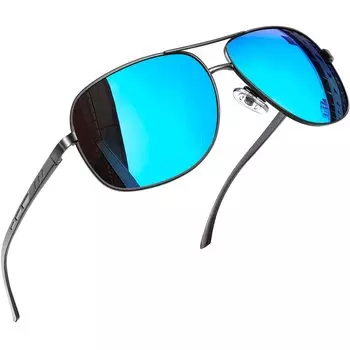 Поляризованные солнцезащитные очки с линзами UV400 UV Blue [Joopin] Мужские для вождения, защиты, спорта, мотоциклов, рыбалки, вождения, скалолазания,