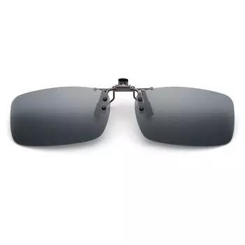 Поляризованные солнцезащитные очки с откидной крышкой и металлическим зажимом, универсальные (Очки не включены) One Size серый