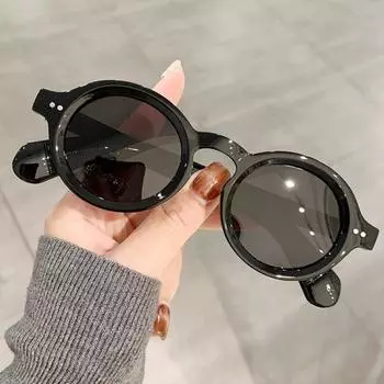 Поляризованные солнцезащитные очки с защитой от ультрафиолета в стиле ретро 90-х годов, ветрозащитные очки унисекс с круглыми линзами, блокирующие солнечный свет, пляжные очки для отдыха на природе A