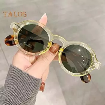 Поляризованные солнцезащитные очки с защитой от ультрафиолета в стиле ретро 90-х годов, ветрозащитные очки унисекс с круглыми линзами, блокирующие солнечный свет, пляжные очки для отдыха на природе A