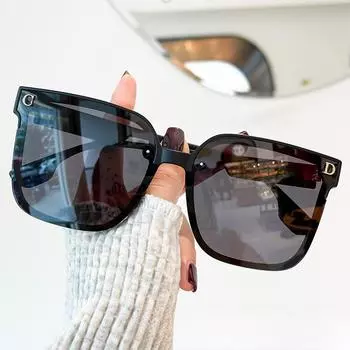 Поляризованные солнцезащитные очки в квадратной оправе D, женские УФ-солнцезащитные очки для личностей в Интернете и США