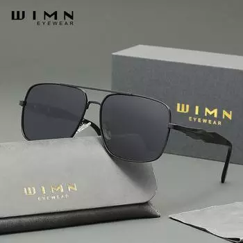 Поляризованные солнцезащитные очки WIMN Classic Wayfarer для мужчин и женщин с удобной легкой конструкцией чёрный
