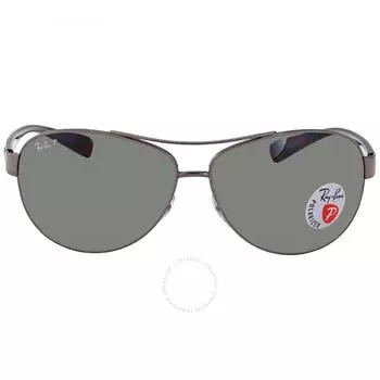 Поляризованные зеленые мужские солнцезащитные очки Ray Ban Classic G 15 Pilot RB3386 004 9A 67