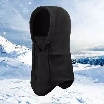 Полярная флисовая Балаклава Шапка Зимние Мужчины Женщины Головные Уборы Сплошной Цвет Шнурок Шеи Теплее Лицо Защитная Шляпа Спорт На Открытом Воздухе Унисекс Шеи Гетры кофейный