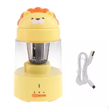 Полуавтоматическая электрическая точилка для карандашей, канцелярские принадлежности для начальной школы розовый