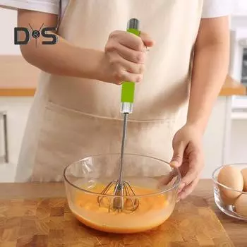 Полуавтоматический ручной миксер из нержавеющей стали с венчиком для смешивания, взбивания яиц, соусов, теста, взбиватель для яиц Short темно-синий