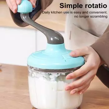 Полуавтоматический ручной венчик для взбивания яиц для кухни, кафе, пекарни, прочный венчик для взбивания сливок, стержень для перемешивания, машина для вспенивания яичного белка с противоскользящим покрытием зелёный