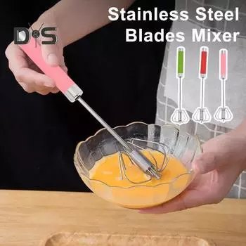 Полуавтоматический венчик для взбивания яиц, блендер, ручной толкатель, роторный венчик 10/12/14 дюймов, миксер из нержавеющей стали для приготовления пищи, кухонный инструмент зелёный