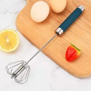 Полуавтоматический венчик для взбивания яиц, блендер, ручной толкатель, роторный венчик 10/12/14 дюймов, миксер из нержавеющей стали для приготовления пищи, кухонный инструмент розовый