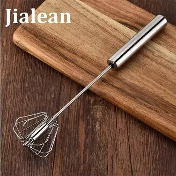 Полуавтоматический венчик для взбивания яиц, мешалка для крема из нержавеющей стали, ручной блендер