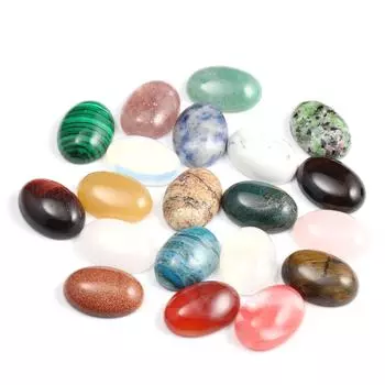 Полудрагоценные кабошоны в форме яйца смешанных цветов для DIY брошь, булавка, ручная работа, шитье, изготовление ювелирных аксессуаров 20pcs/6x8mm