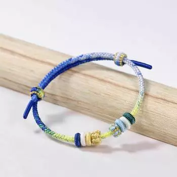 Полуфабрикаты ручной работы, носить золото, бусины удачи, ремешок для переноски, женские бусины, нанизывание, знаменитая масляная живопись, браслет в китайском древнем стиле, мужской Van Gogh Starry Sky (Duan Dye Blue)