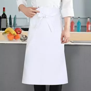 Полуфартук с карманами для официанта, повара, унисекс, униформа, бистро, кафе, фартук, профессиональный кухонный фартук для приготовления пищи, выпечки вино красного