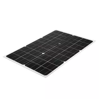 Полугибкое зарядное устройство с солнечной панелью, 60 Вт, 12 В (для устройств мощностью 60 Вт) чёрный