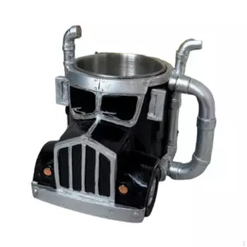 Полугрузовик Кофейная кружка Утренняя чашка Новинка Контейнер или Холодные напитки Украшение дома красный