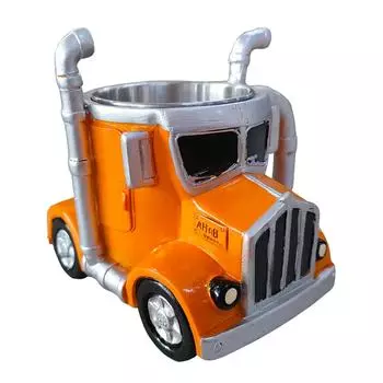 Полугрузовые кофейные кружки из нержавеющей стали ручной работы из грузовика кофейная кружка из смолы кофейная кружка подарки для любителей кофе и грузовиков 200-250ml чёрный