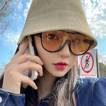 Полукруглые солнцезащитные очки для отдыха на открытом воздухе: Модный, устойчивый к ультрафиолетовому излучению солнцезащитный козырек для моды, уличного стиля и альпинизма. As shown