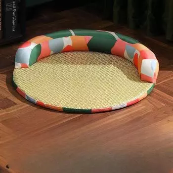 Полукруглый коврик для сна для кошек, летний коврик, съемный и моющийся, всесезонный, универсальный, летний коврик для кошек, коврик для льда, напольный коврик для кошки Diameter 40cm