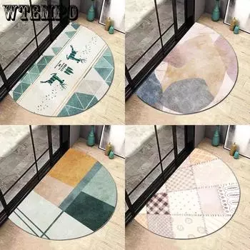 Полукруглый коврик для входа, противоскользящий коврик для ванной, коврик для входной двери 40 * 80cm